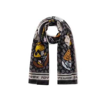 CODELLO Sjaal Peanuts zwart / wit