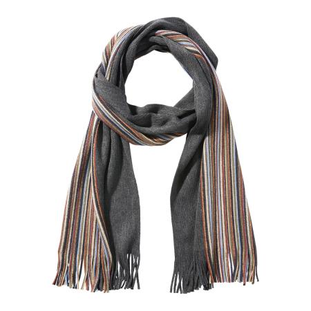 Jan Vanderstorm Sjaal donkergrijs, Gestreept