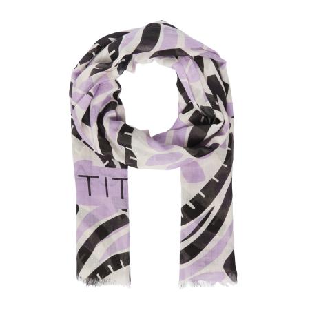 comma casual identity Sjaal beige / lavendel / zwart