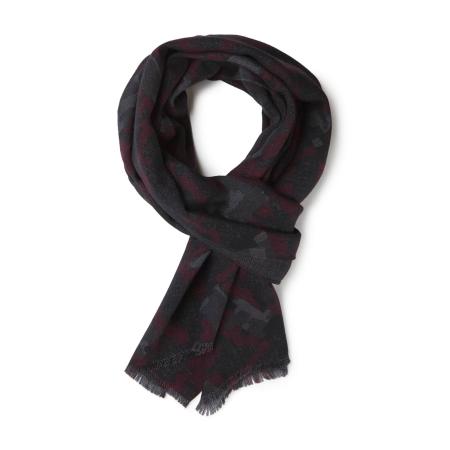 Boggi Milano Boggi Milano Sjaal grijs / donkergrijs / rood