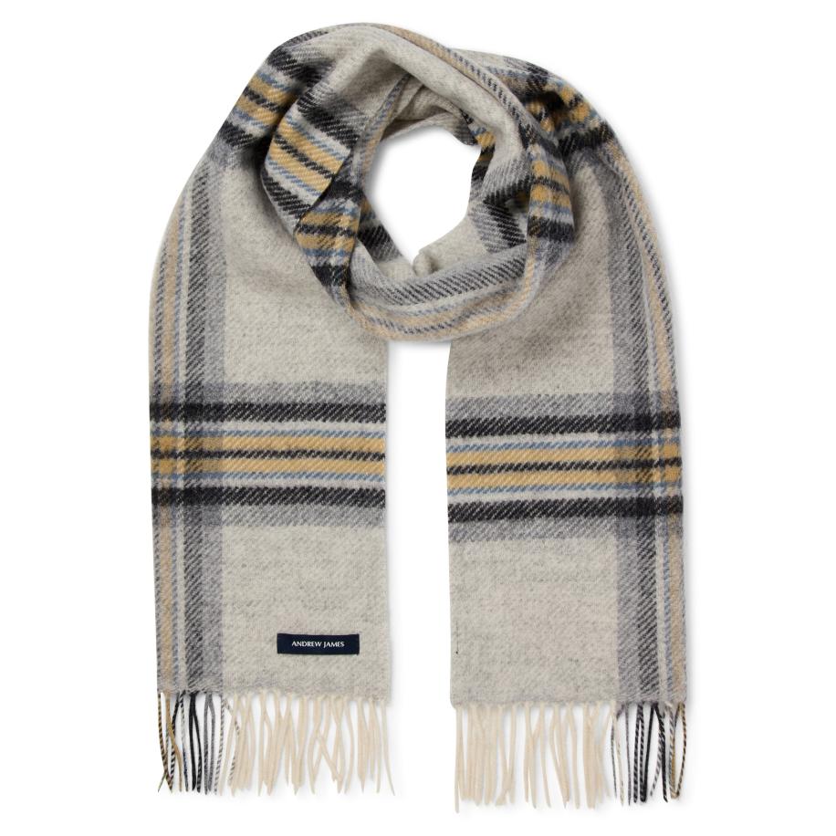 Andrew James Sjaal lichtgrijs / gemengde kleuren Grijs