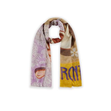 Codello CODELLO Sjaal aubergine / lichtoranje / rosa / natuurwit