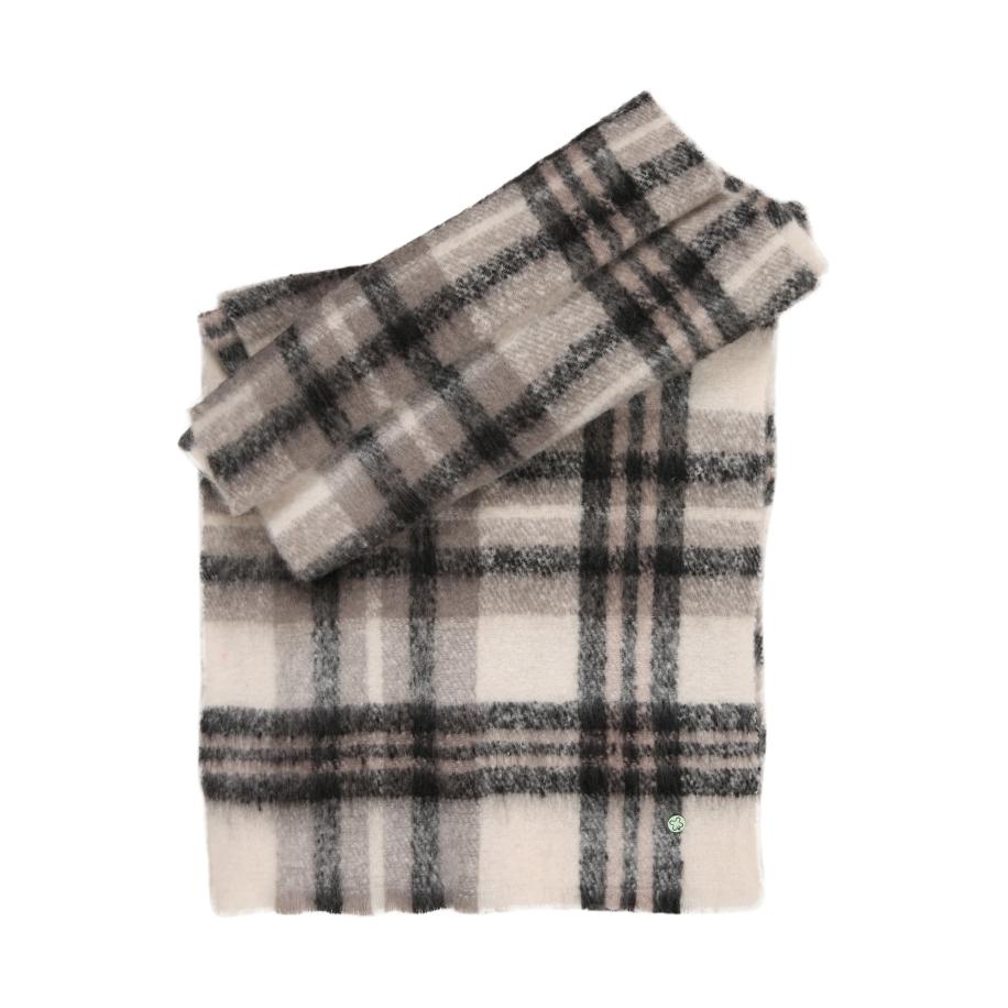 CODELLO Sjaal brokaat / zwart / natuurwit Wit