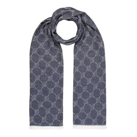 JOOP! JOOP! Sjaal Ferdis marine / lichtgrijs / wit