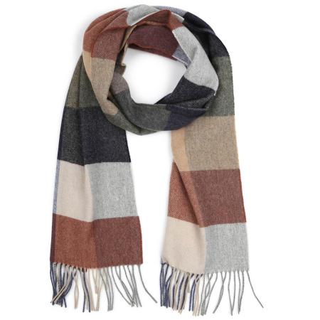 Profuomo Sjaal Wol Ruiten Multicolour -