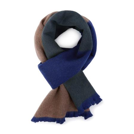 Boggi Milano Boggi Milano Sjaal Drill blauw / bruin gemêleerd / donkergroen