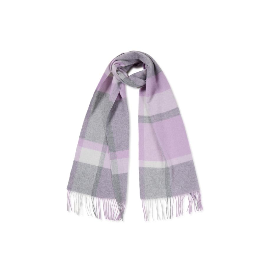 CASH-MERE.CH CASH-MERE.CH Sjaal grijs / pastellila / lichtlila -