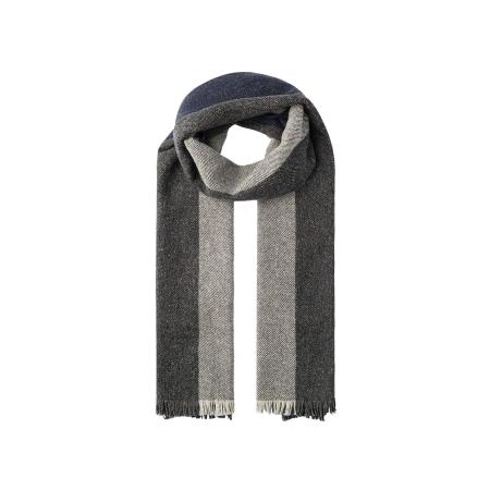 Hackett London Sjaal nachtblauw / grijs / donkergrijs