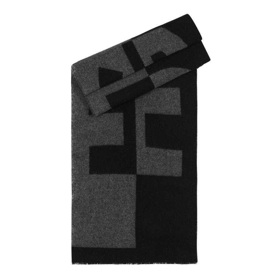 Hugo Boss HUGO Sjaal Martyn donkergrijs / zwart -