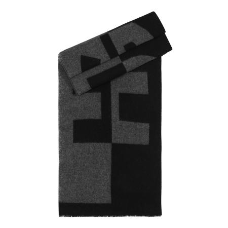 Hugo Boss HUGO Sjaal Martyn donkergrijs / zwart