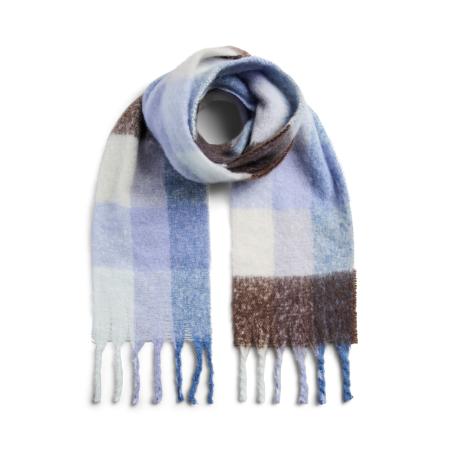 PIECES Sjaal PCJova pastelblauw / lichtblauw / chocoladebruin / wit