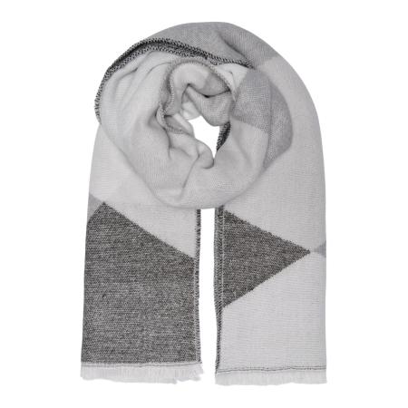 ONLY Sjaal ONLHUNTER antraciet / lichtgrijs / wit