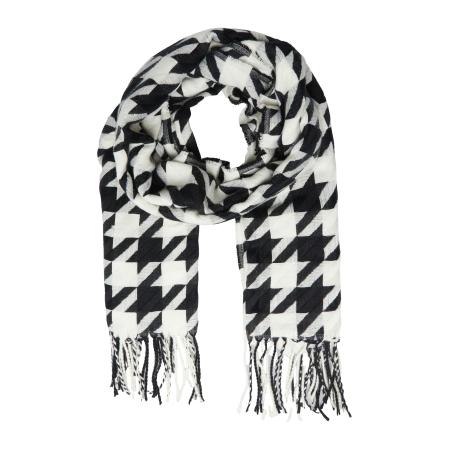 s.Oliver Sjaal zwart / natuurwit