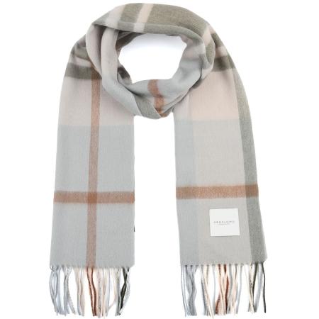 Profuomo Sjaal Lamswol Grijs Geruit -