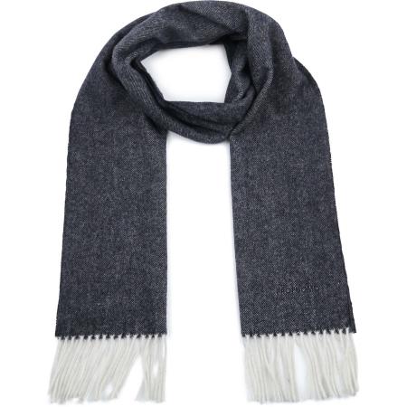 Profuomo Sjaal Lamswol Navy Blauw -