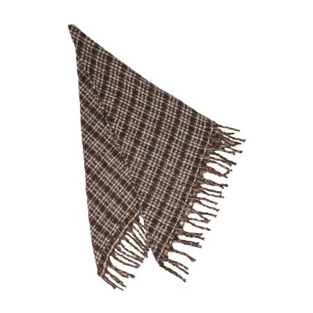 s.Oliver Sjaal donkerbruin / abrikoos / wit