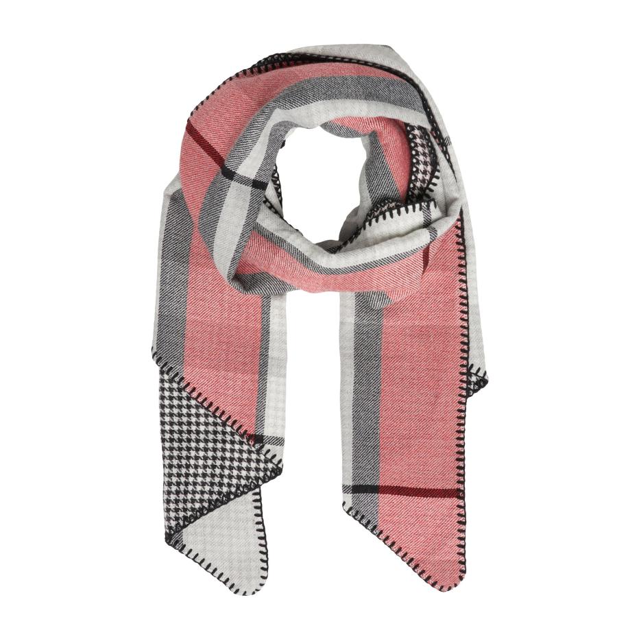 s.Oliver Sjaal framboos / zwart / wit Rood