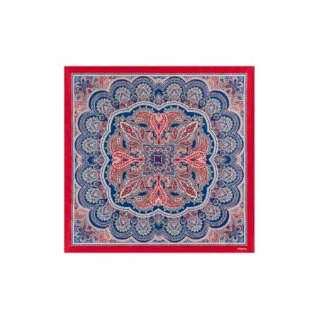Roeckl Doek Fine Paisley Nicky navy / rood