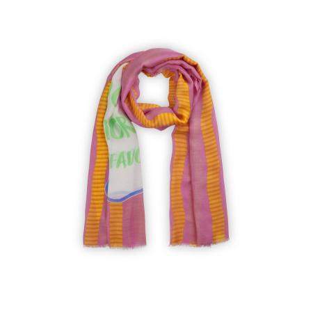 CODELLO Sjaal geel / pink / wit