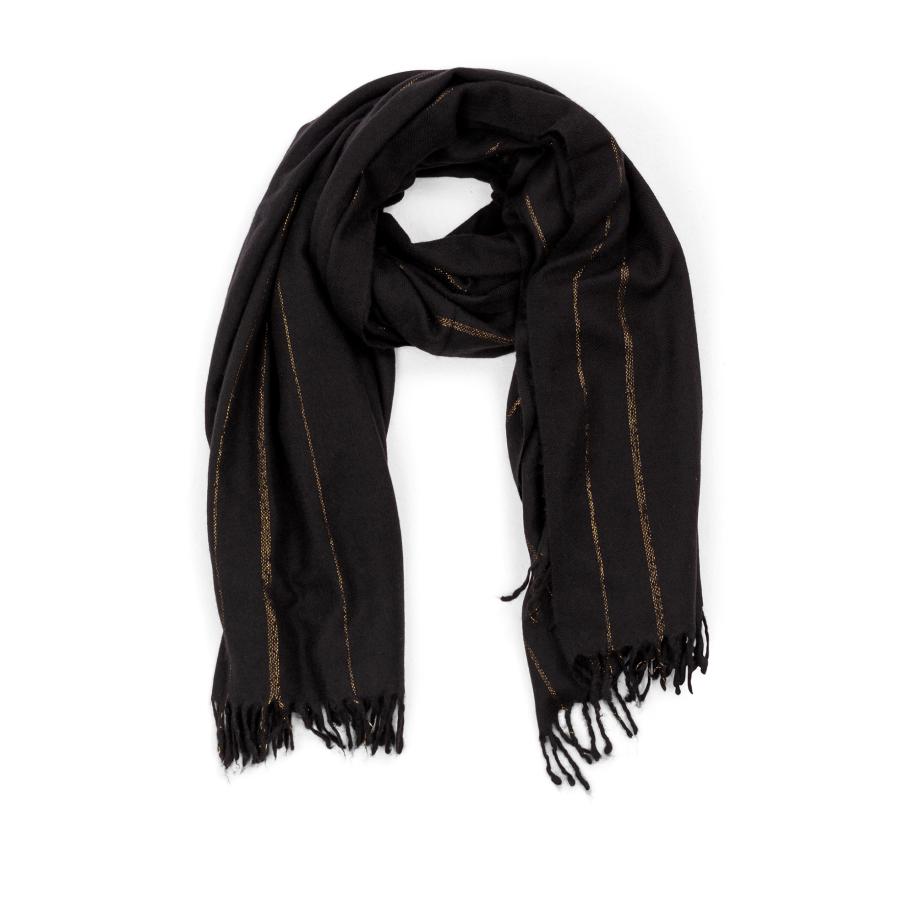 CASH-MERE.CH CASH-MERE.CH Sjaal beige / zwart -