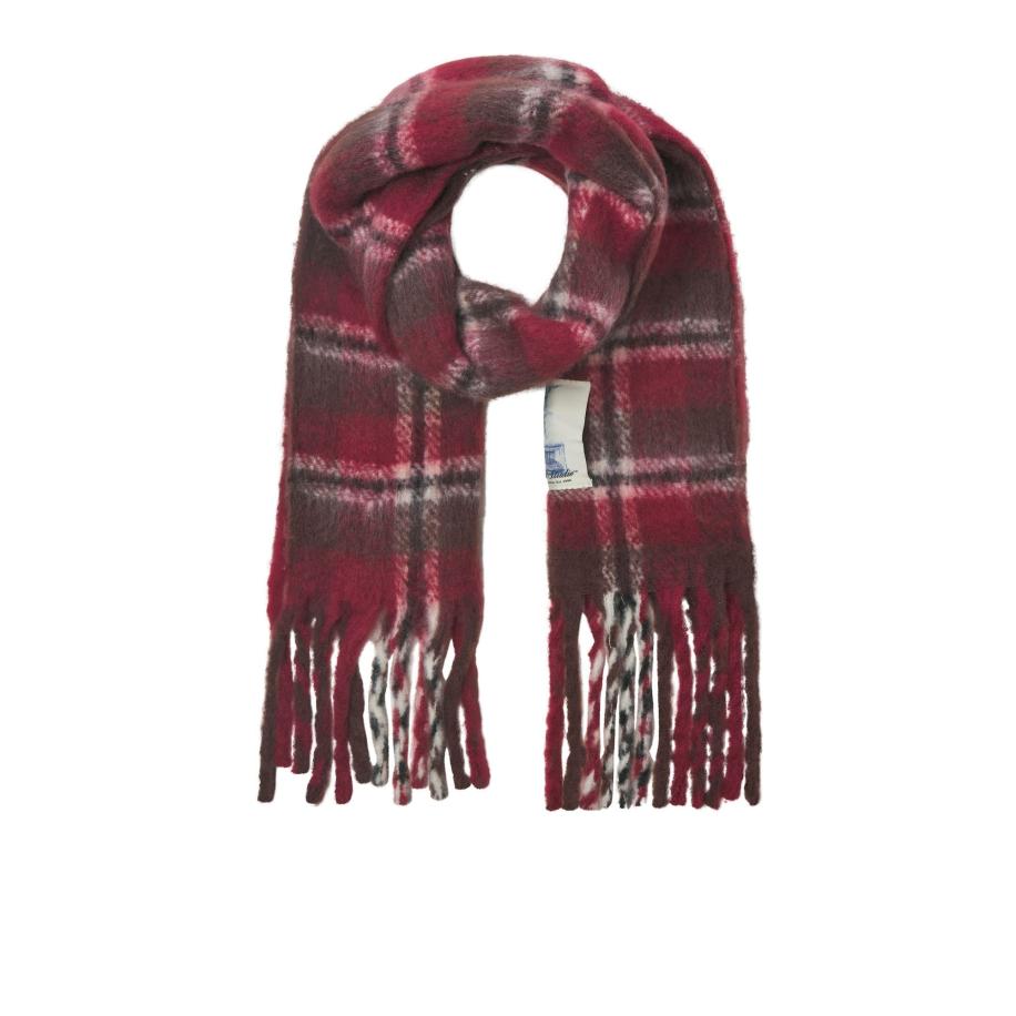 JACK & JONES Sjaal JARNORREBRO bruin / rood / zwart / wolwit Rood