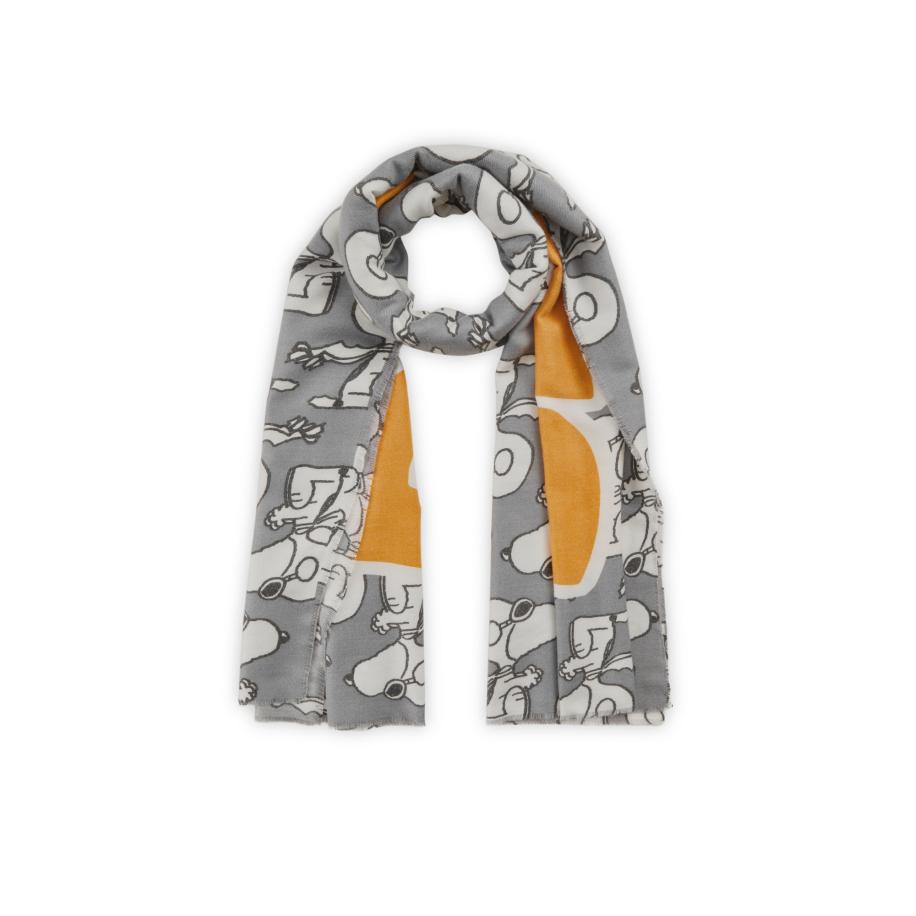 CODELLO Sjaal PEANUTS geel / grijs / wit Grijs