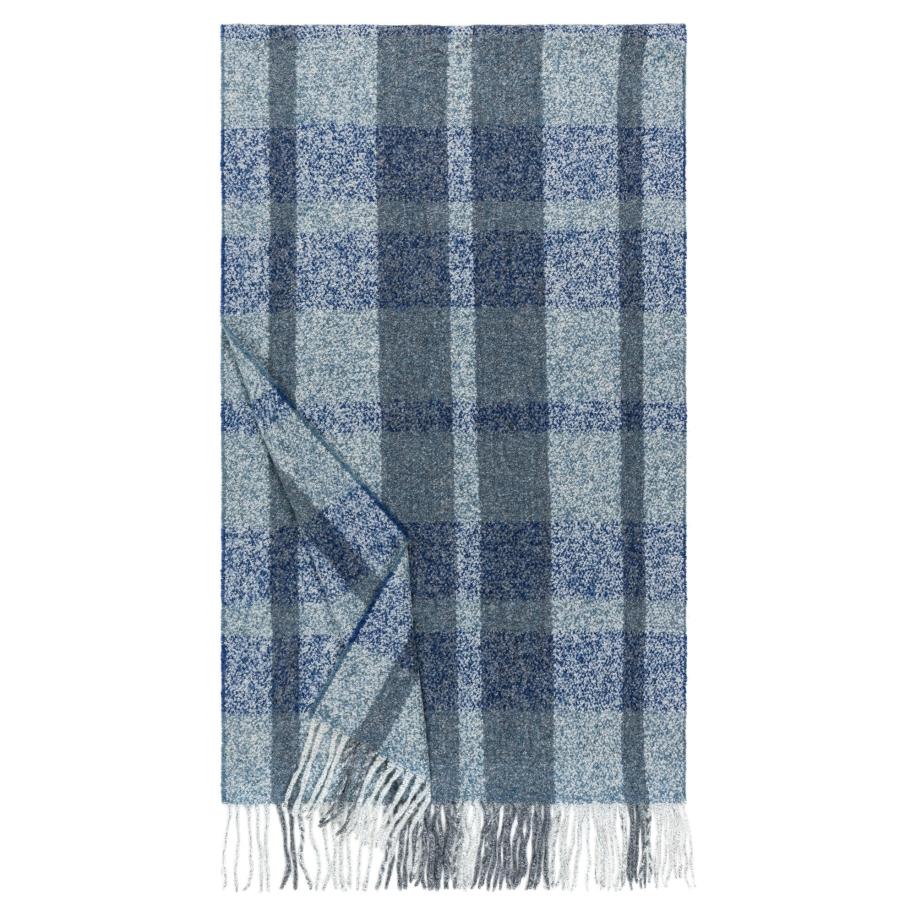 Roeckl Roeckl Sjaal CHECK BOUCLE blauw gemêleerd -