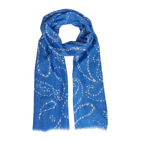 s.Oliver Sjaal hemelsblauw / wit