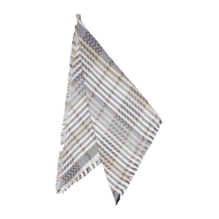 s.Oliver Sjaal camel / lichtgrijs / donkergrijs / wit