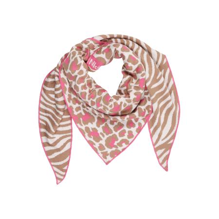 zwillingsherz Zwillingsherz Doek Love Is Love camel / pink / wit