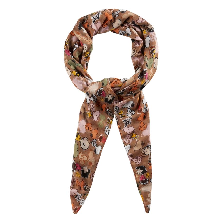 CODELLO Doek Peanuts bruin / groen / oranje / wit Bruin