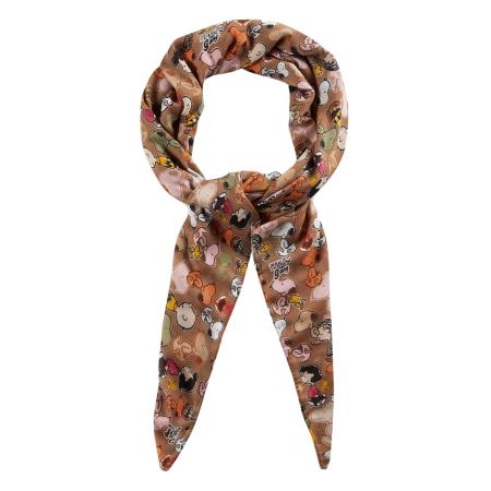 CODELLO Doek Peanuts bruin / groen / oranje / wit