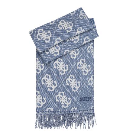 Guess GUESS Sjaal BOSTON JACQUARD 70X180 royal blue/koningsblauw / wit
