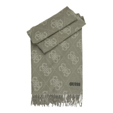 Guess GUESS Sjaal BOSTON JACQUARD 70X180 kaki / pastelgroen / zwart
