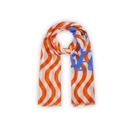 CODELLO Sjaal blauw / lichtrood / wit