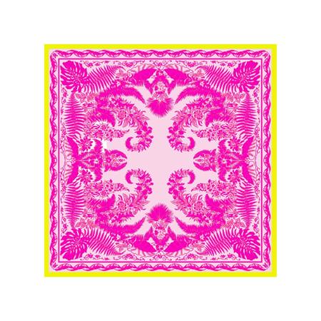 Roeckl Roeckl Doek BOTANICAL GARDEN limoen / rosé / neonroze