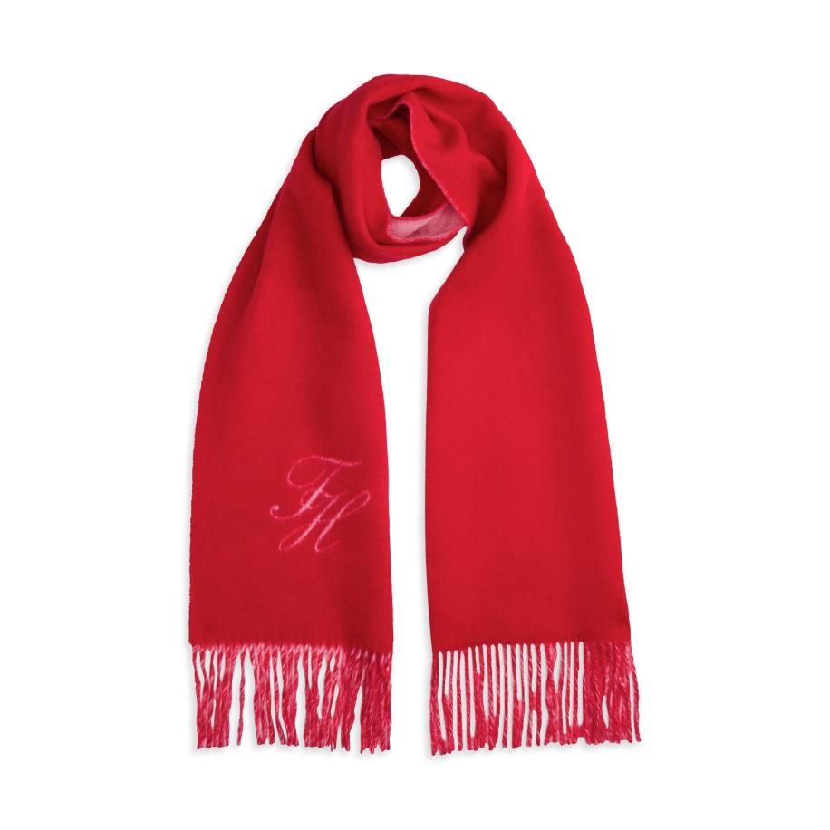 TOMMY HILFIGER Sjaal rood / wolwit Rood