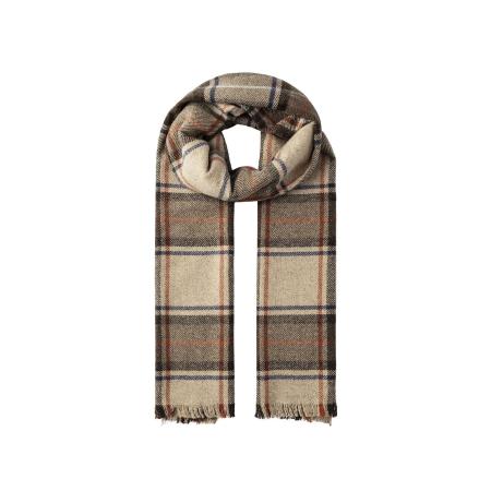 Hackett London Sjaal navy / kastanjebruin / roestbruin / cappuccino