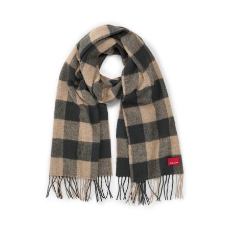 JOOP! Jeans Sjaal Lazlo beige / antraciet / olijfgroen