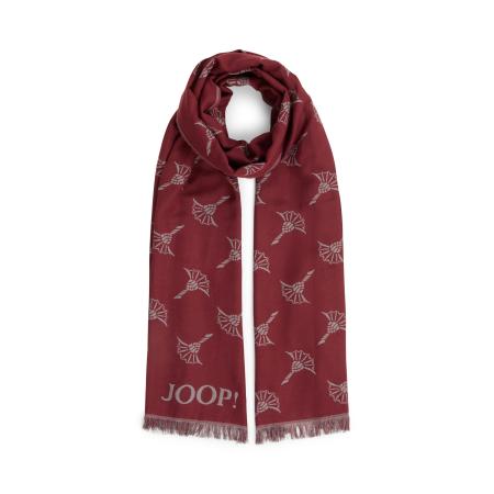 JOOP! Sjaal Feris basaltgrijs / bordeaux