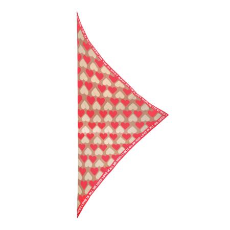 zwillingsherz Zwillingsherz Doek Lieeebe beige / donkerbeige / framboos / wit