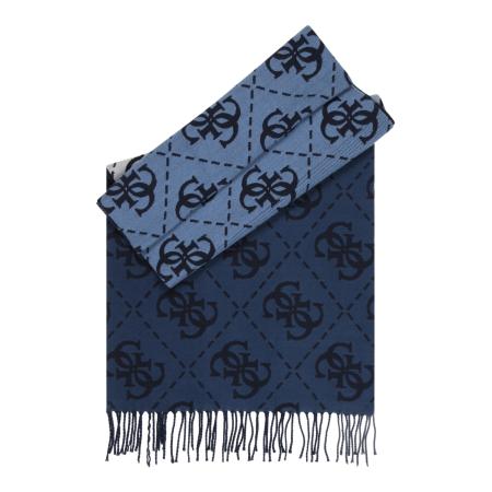 Guess GUESS Sjaal SCARF JACQUARD 40X180 navy / duifblauw / taupe / zwart