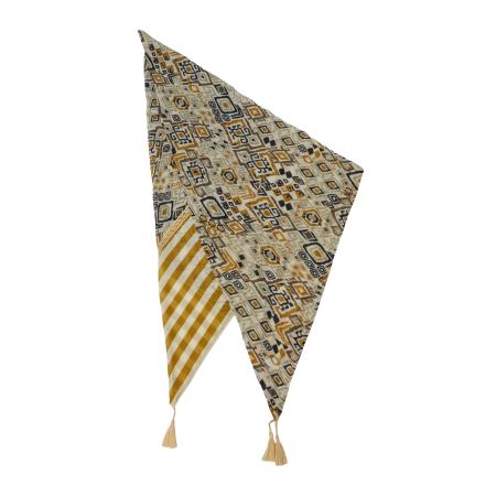 s.Oliver Doek ecru / donkerbeige / nachtblauw / mosterd