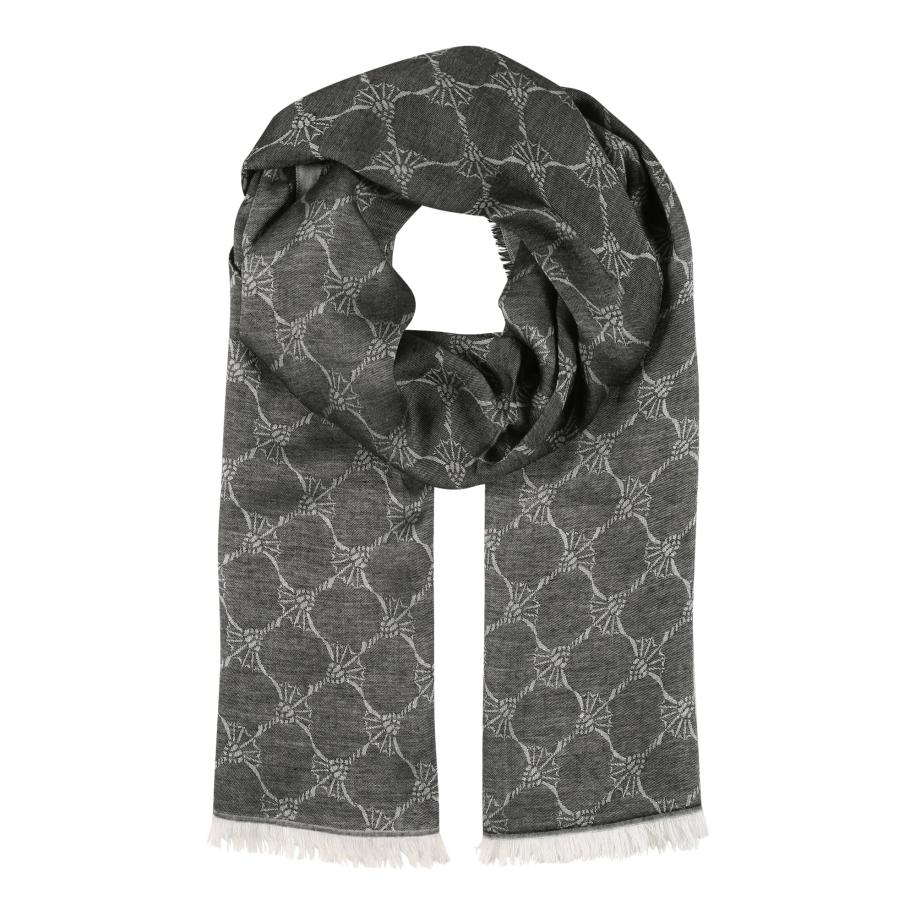 JOOP! JOOP! Sjaal Ferdis stone grey / zwart gemêleerd -