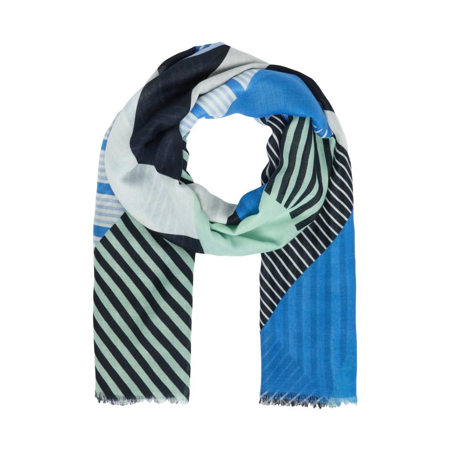 s.Oliver Sjaal blauw / navy / mintgroen / wit Blauw