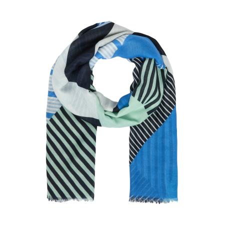 s.Oliver Sjaal blauw / navy / mintgroen / wit