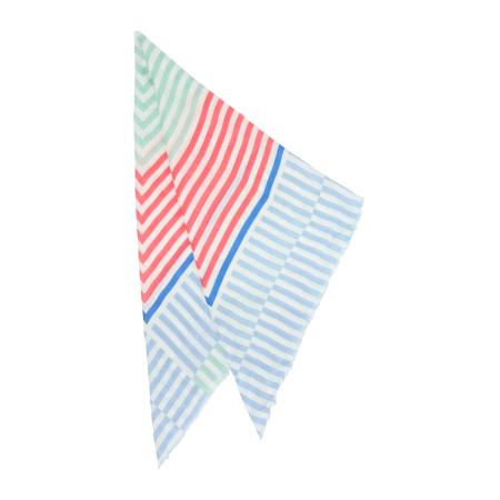 s.Oliver Sjaal lichtblauw / mintgroen / watermeloen rood / wit