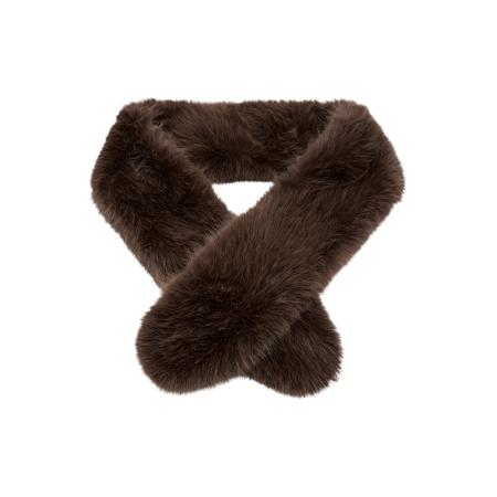 MANGO Sjaal FLUFY donkerbruin