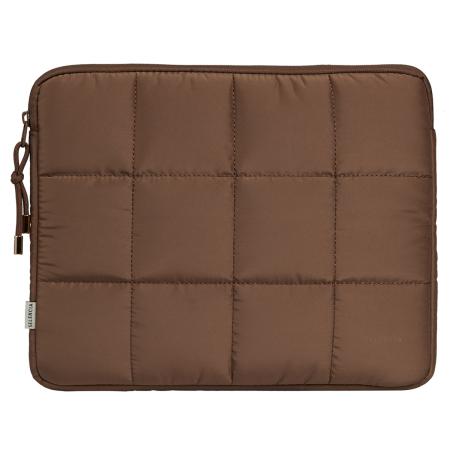 Selencia Puffy Laptop hoes 13-14 inch - Laptopsleeve - Mocha Brown