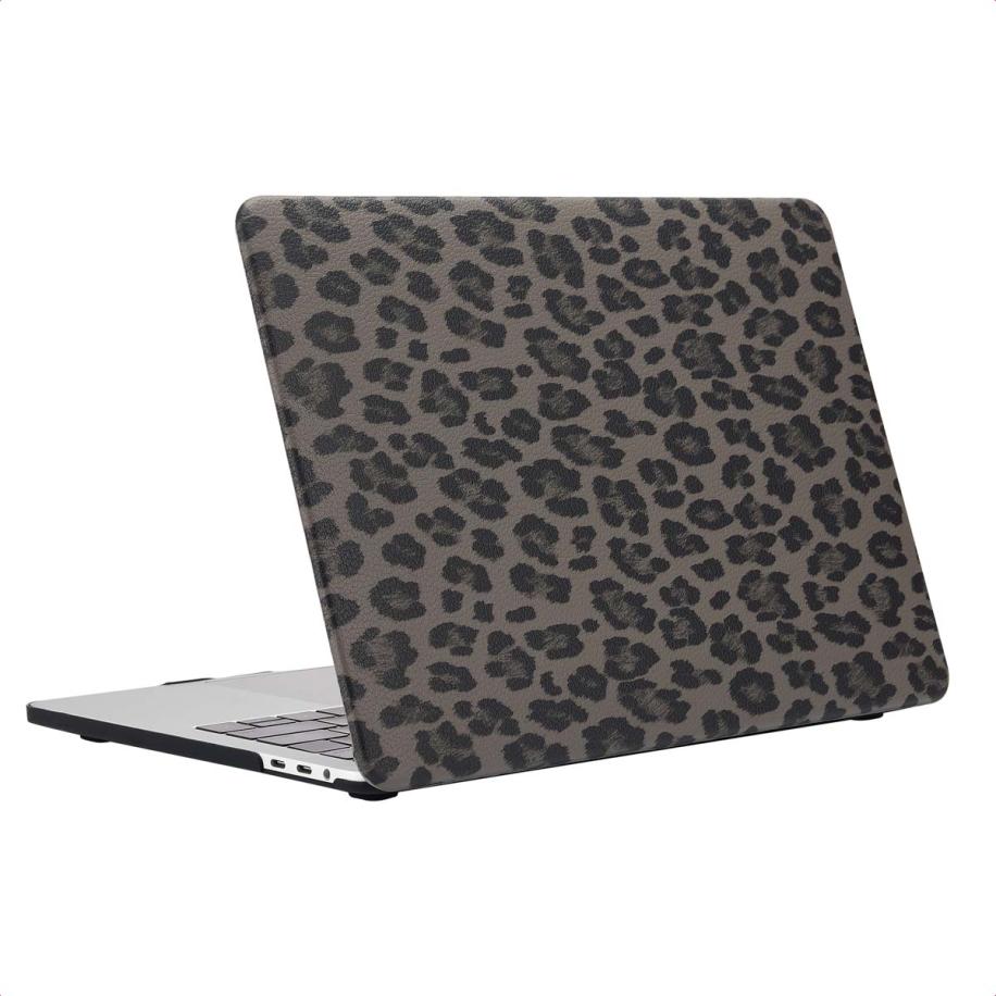 Selencia Sabi Laptop Cover Panterprint voor de Apple MacBook Pro 13 inch (2020 / 2022) - Midnight Black Multicolor